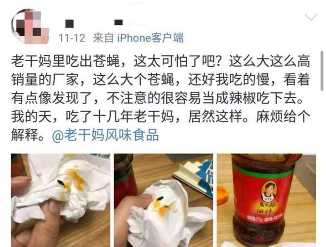 "老干妈"里吃出蟑螂！厂家：送3箱，再体验一下，你怎么看曝巧克力店苍蝇乱爬怎么处理人可以有多残忍、冷血 变速箱(222210)